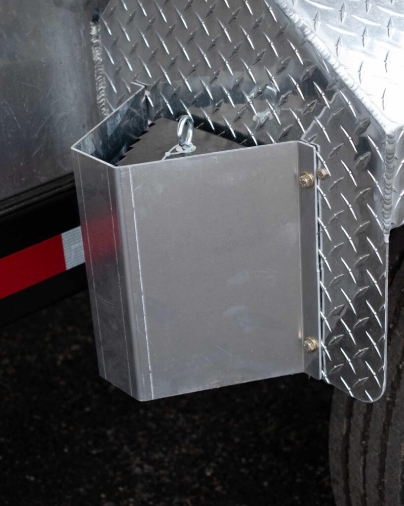 Mulch Mule toolbox for contractors, featuring durable aluminum storage and convenient access.