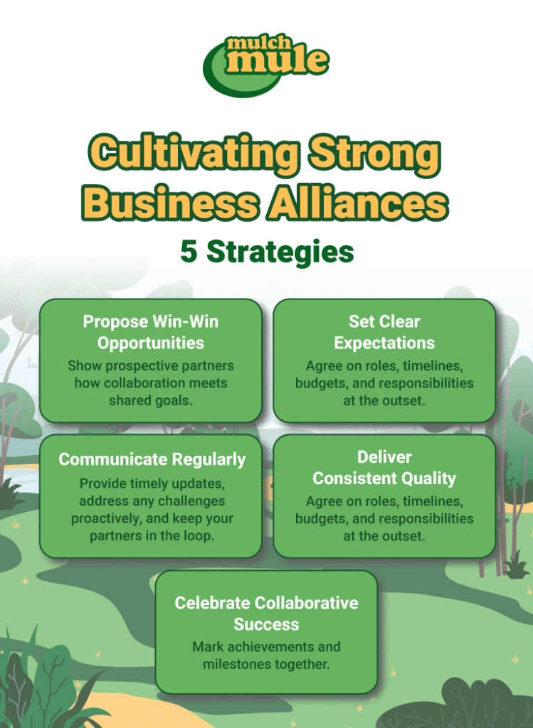 Effective strategies for building strong business alliances and fostering collaboration.
