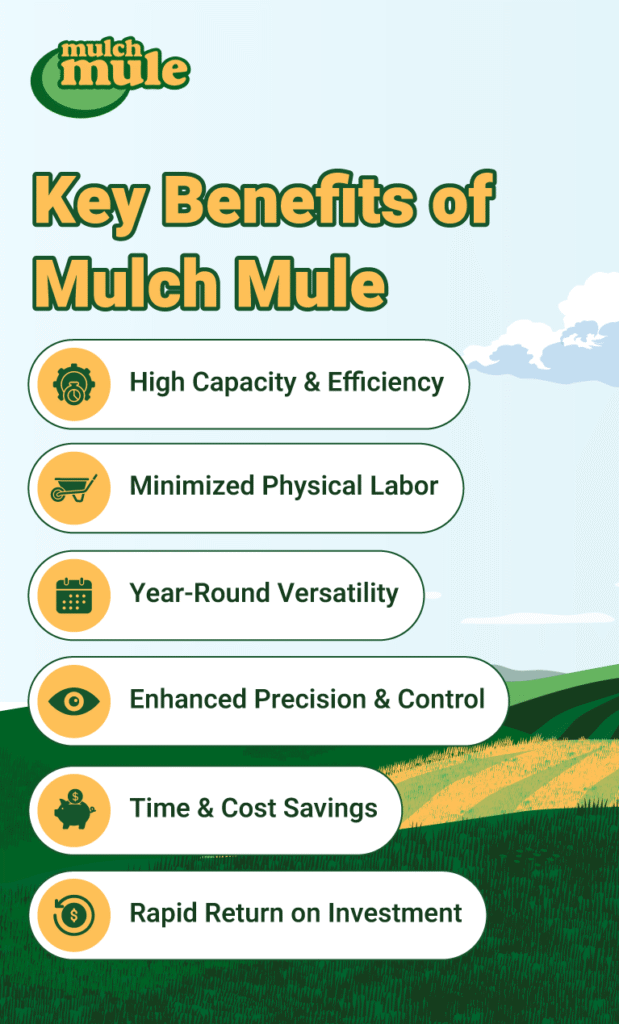 Discover the key benefits of Mulch Mule for efficient landscaping and gardening solutions.