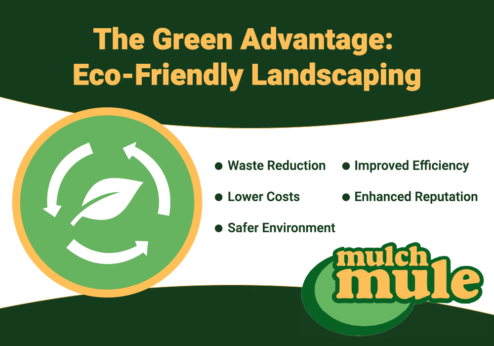 Eco-friendly landscaping benefits include waste reduction, lower costs, and a safer environment.
