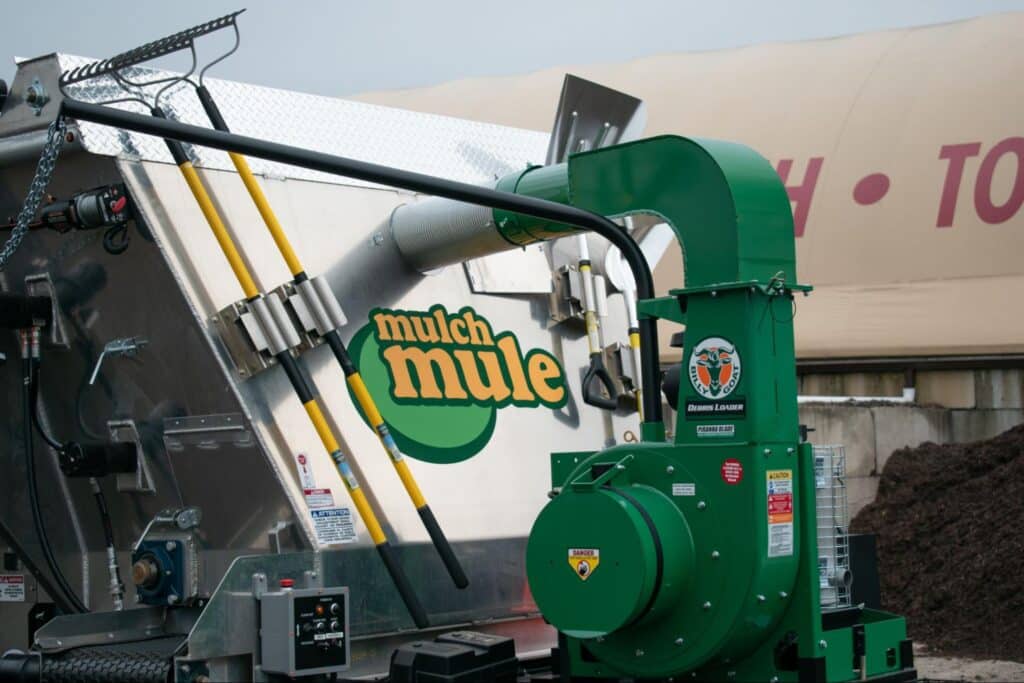 Mulch Mule labor-saving equipment for efficient landscaping and mulching applications.
