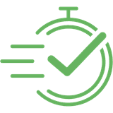 Fast timer icon representing quick performance and efficiency in tasks.
