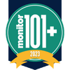 Monitor 101 Plus Award 2023 badge for excellence in technology and innovation.