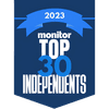 2023 Top 30 Independents award badge for distinguished independent professionals.