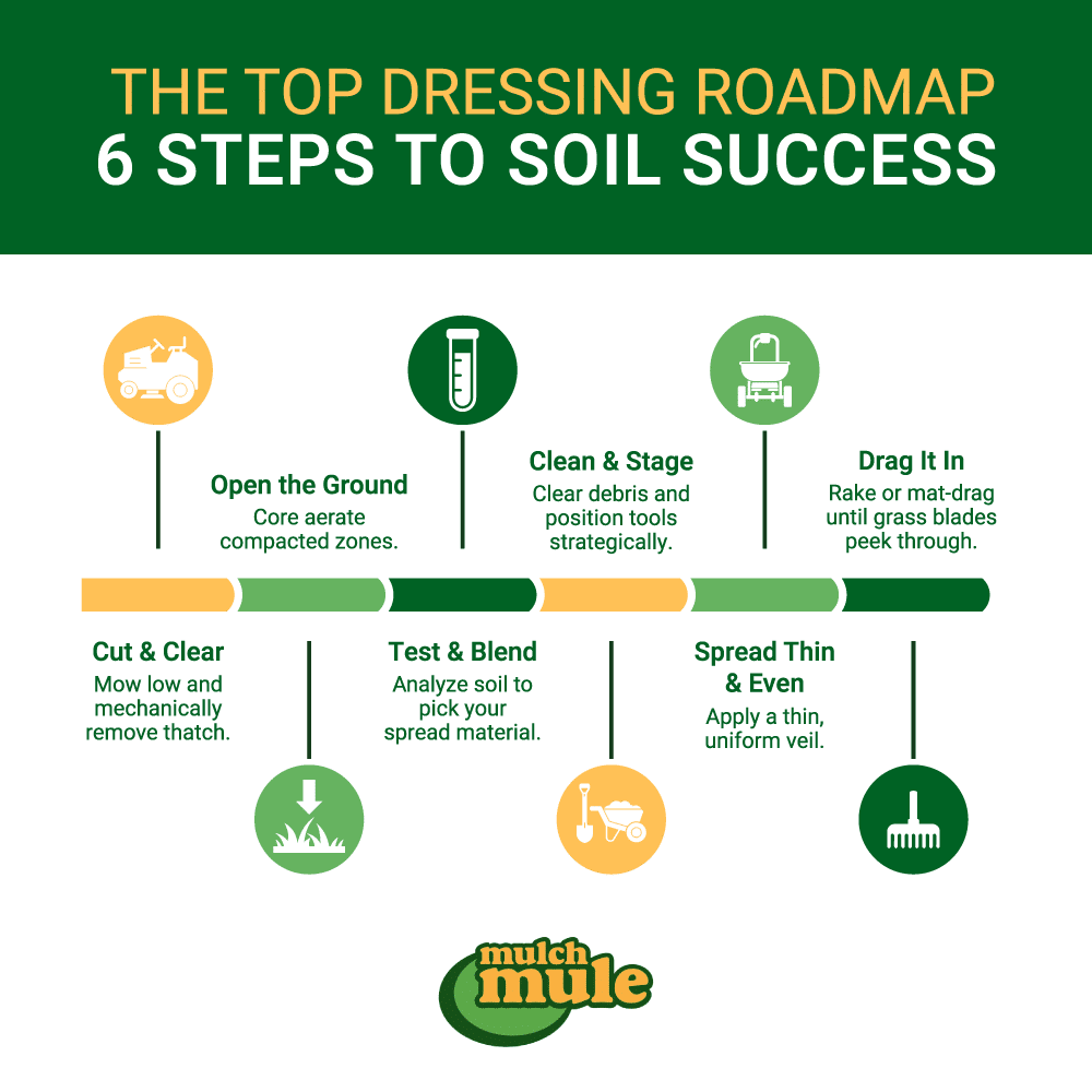 Master top dressing with these six essential steps for successful soil care.